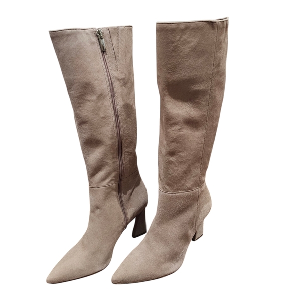 Vince Camuto Tressara Pointed Toe Knee High Boot Tan Suede Size 6. NWOT - Picture 5 of 10